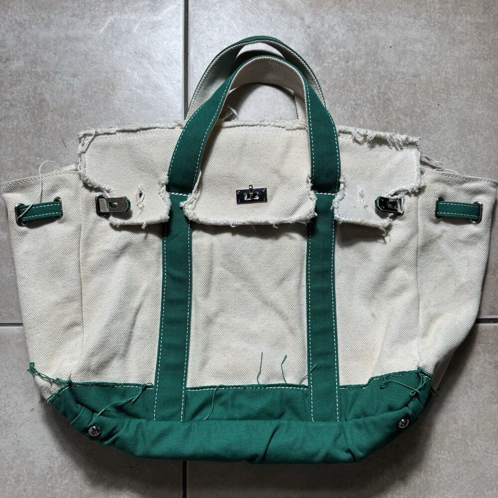 Sunwin Madaket Style Classic Canvas Tote Boatkin Kelly Green Casual Bag